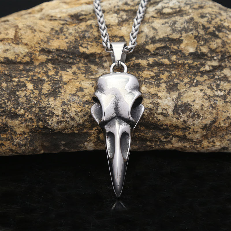 Explosive Stainless Steel Crow Skull Head Pendant Jewelry