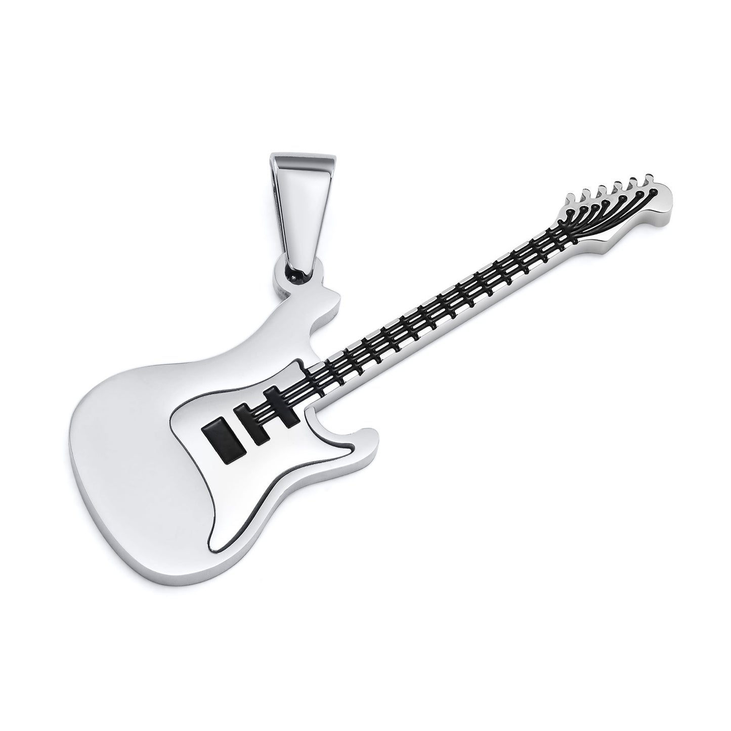 European And American Titanium Steel Jewelry Guitar Pendant