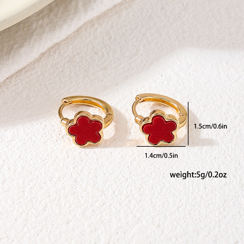 Planderful Vienna Verve Earrings – Elegant Five-Leaf Clover Design