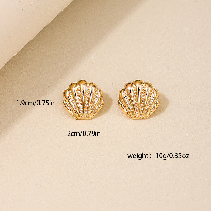 Wholesale European and American Heart Shell Earrings - Vienna Verve Collection