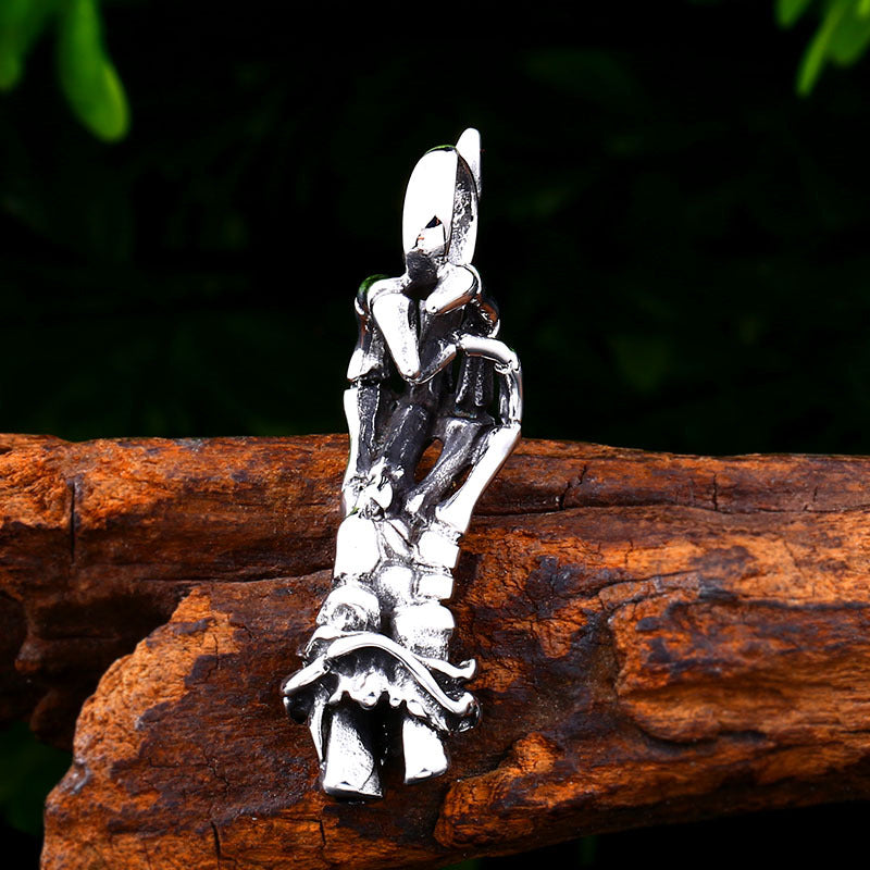 Men's Fashion Titanium Steel Hand Bone Pendant - Personalized Stainless Steel Jewelry for Wholesale