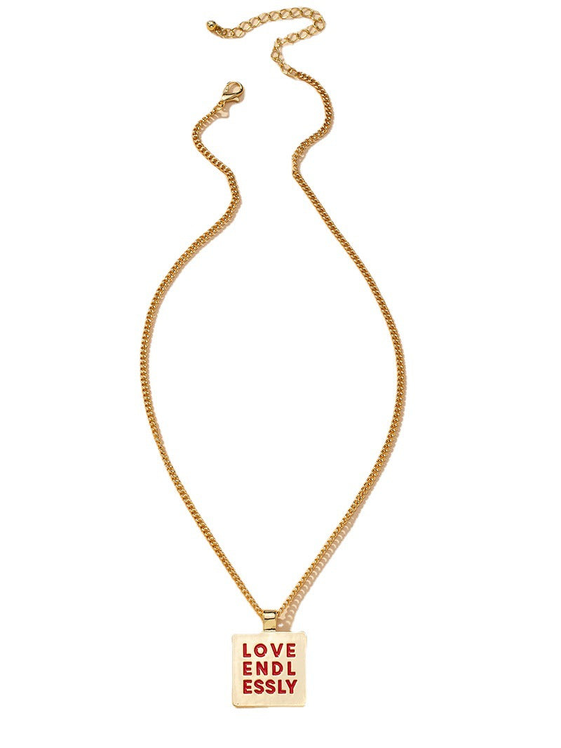 Endless Love Geometric Square Necklace - Vienna Verve Collection