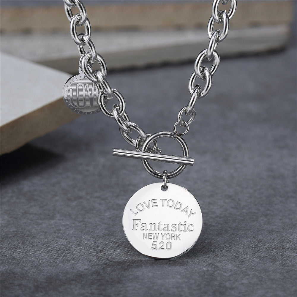 Planderful Titanium Steel Necklace Personalized For Women And Men Unisex Short Clavicle Chain