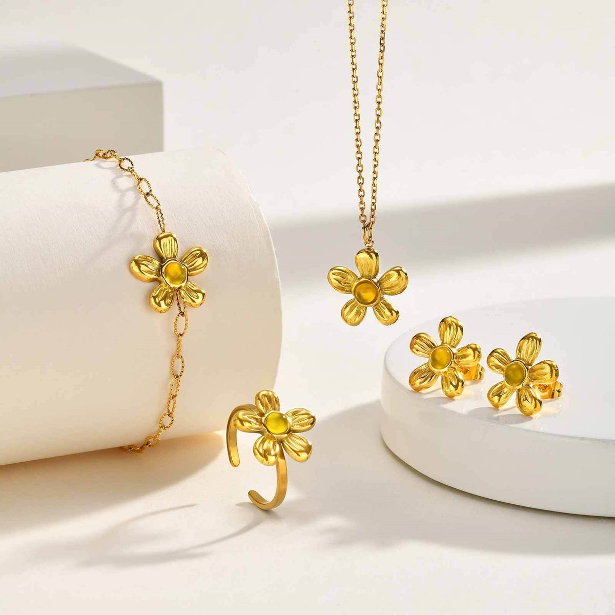 Floral Jewelry Collection — Ring, Bracelet, Earrings or Necklace
