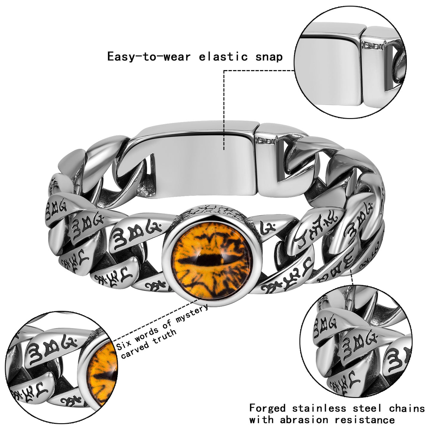 Steel Bracelet – Statement Vintage Men's Hip Hop Titanium Steel Fashion Accessory From Planderful Everyday Genie