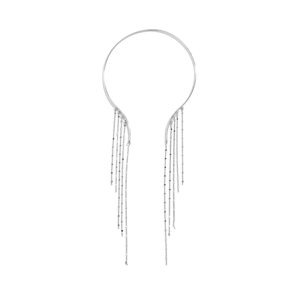 Sleek Geometric Star Pendant Choker Necklace with Unique Niche Design, Adjustable Style, Chic European and American Imitation Pearl Jewelry