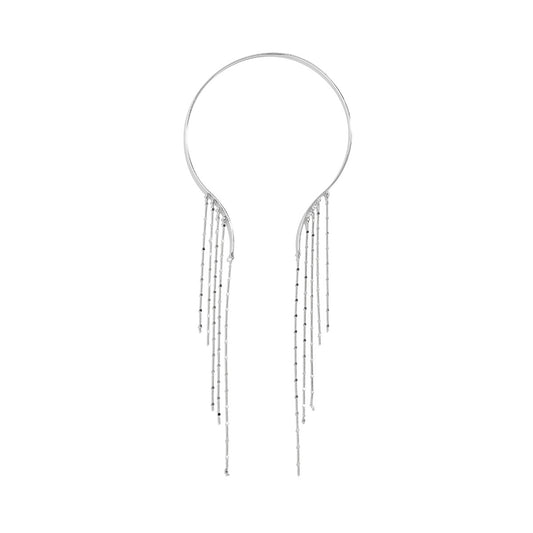 Sleek Geometric Star Pendant Choker Necklace with Unique Niche Design, Adjustable Style, Chic European and American Imitation Pearl Jewelry