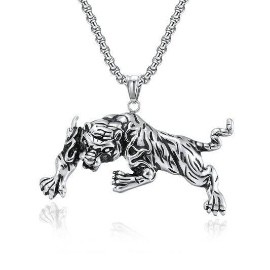 Ebay European And American Hip Hop Titanium Steel Tiger Necklace Wholesale for Men