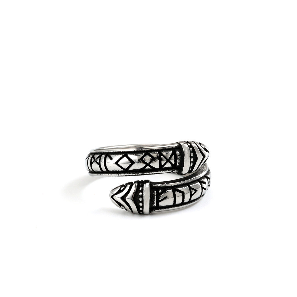 Vintage Viking Snake Stainless Steel Ring