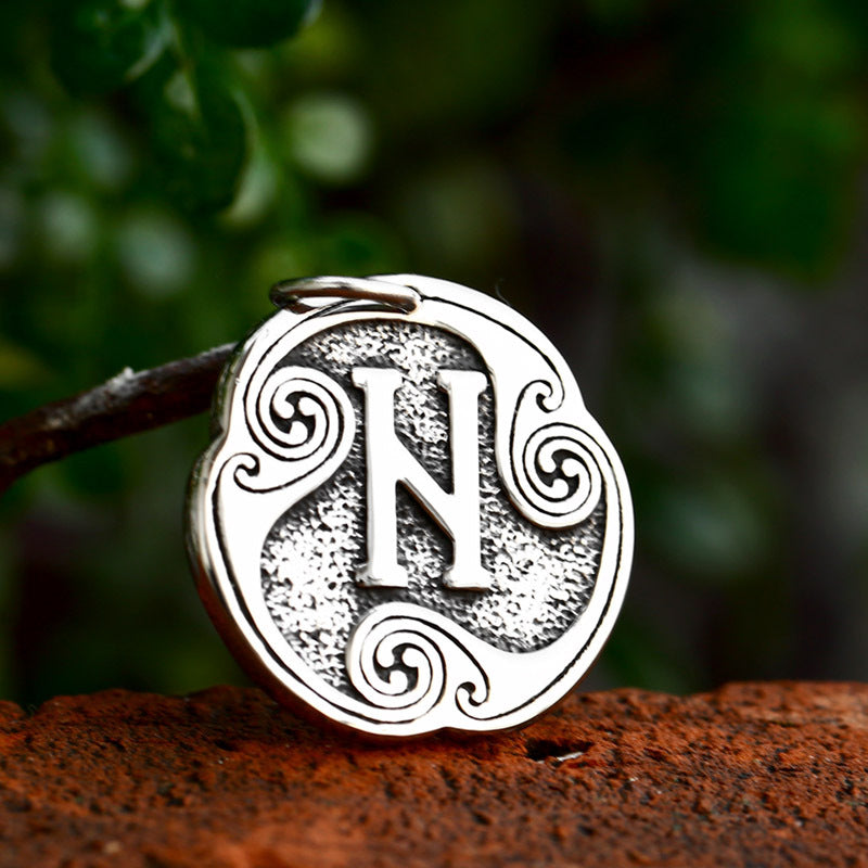 Viking-Inspired Titanium Steel Pendant for Men - Retro European and American Design, Wholesale Stainless Steel Jewelry