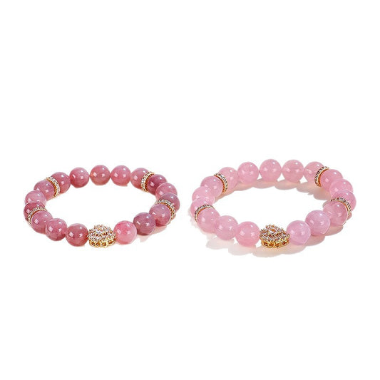 Planderful Fortune's Favor Bracelet – Elegant Pink Crystal Design