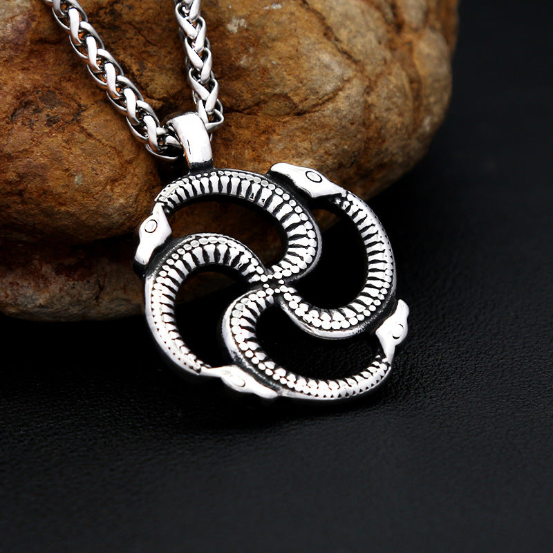 Vintage Snake Stainless Steel Men's Ring