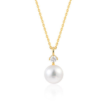 Planderful Shop S925 Sterling Silver Pearl Zircon Necklace For Women Collarbone Length Luxurious Jewelry