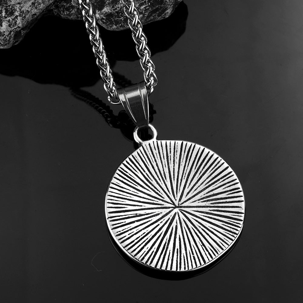 Vintage Men's Jewelry Stainless Steel Eye of Horus Pendant Necklace