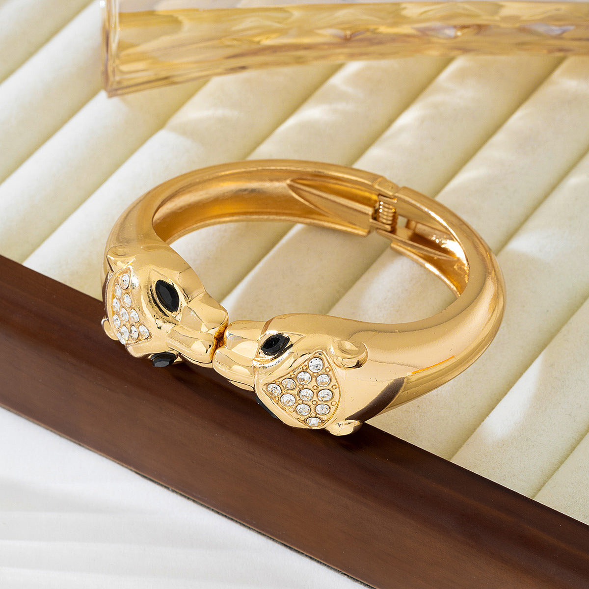 Gold Chunky Leopard Bracelet Ring Set for Stylish Women