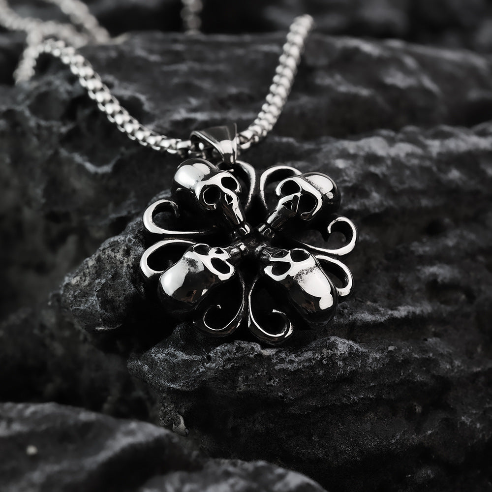 European And American Retro Men's Pendant Gothic Skull Necklace