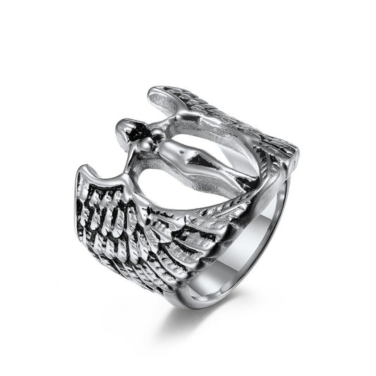 Angel Wings Stainless Steel Ring for Men