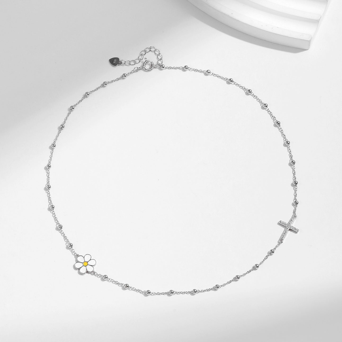Planderful Everyday Genie Choker Necklace – Elegant Sterling Silver with Zircon Accents