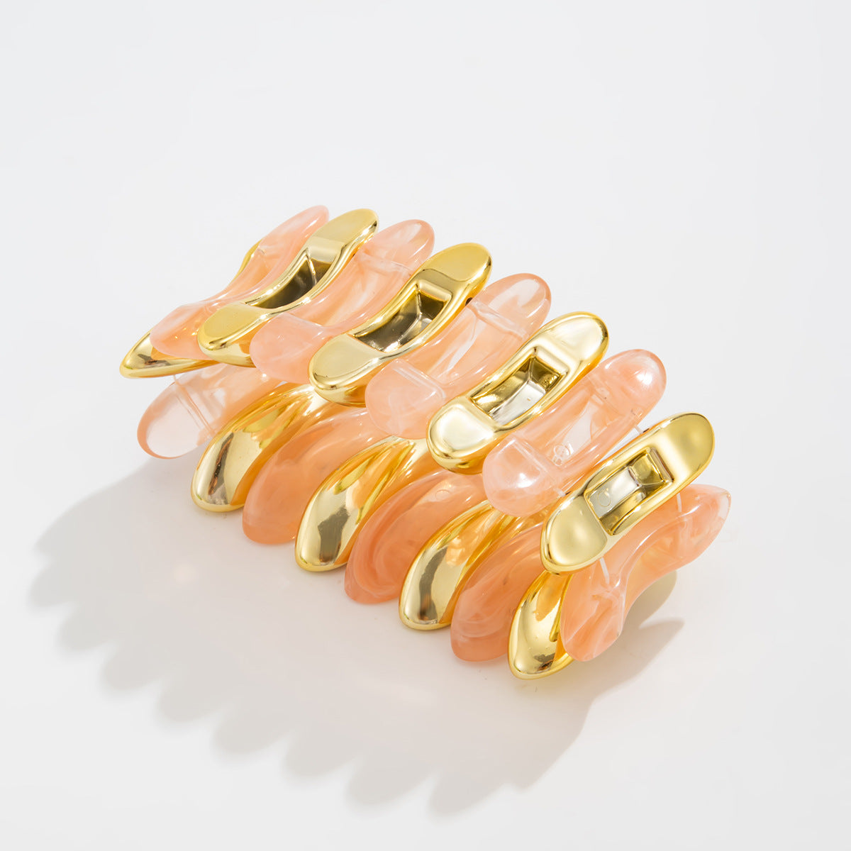 Planderful Vienna Verve Resin Color Bracelet For Women Bold Retro Elastic Statement Jewelry