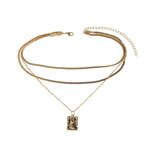 Triple Layer Snake Design Necklace - Elegant Jewelry for Women