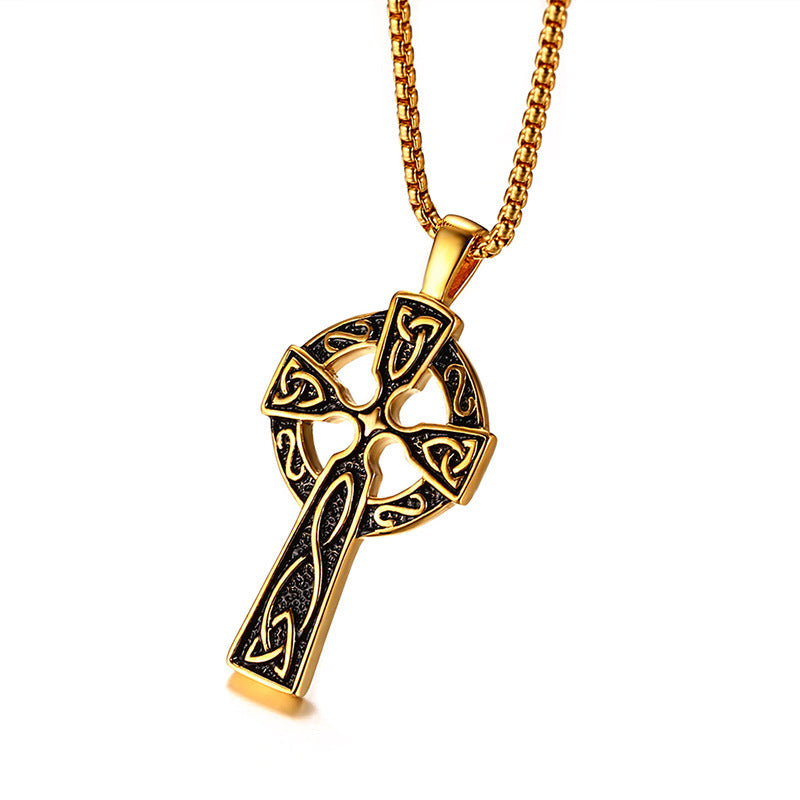 New Product Launch 62MM Titanium Steel Celtic Cross Pendant