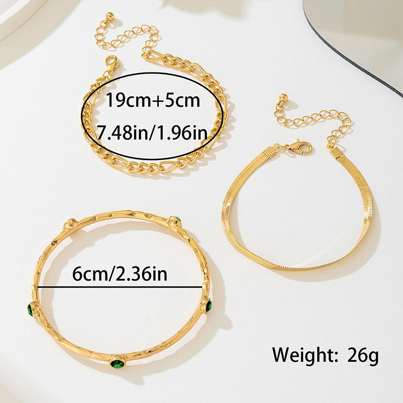 Planderful Vienna Verve Bracelet Set – Stylish Triple Stacked Design