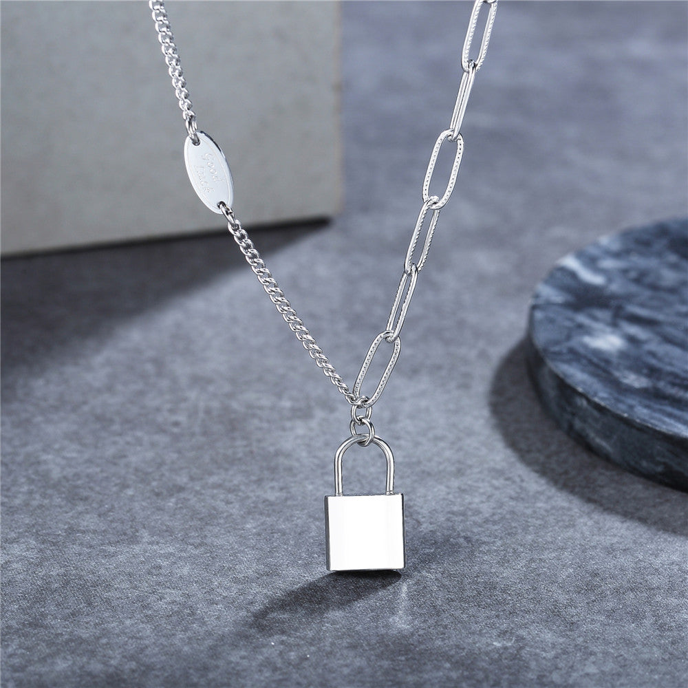 Planderful Titanium Steel Necklace Unisex Minimalist Clavicle Chain Durable Everyday Wear