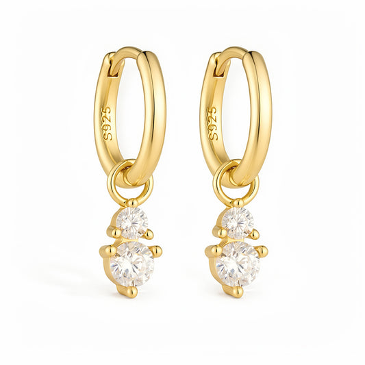 S925 Sterling Silver Earrings, Small Zircon Earrings, Tremella Decoration In Europe And America