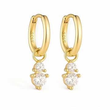 S925 Sterling Silver Earrings, Small Zircon Earrings, Tremella