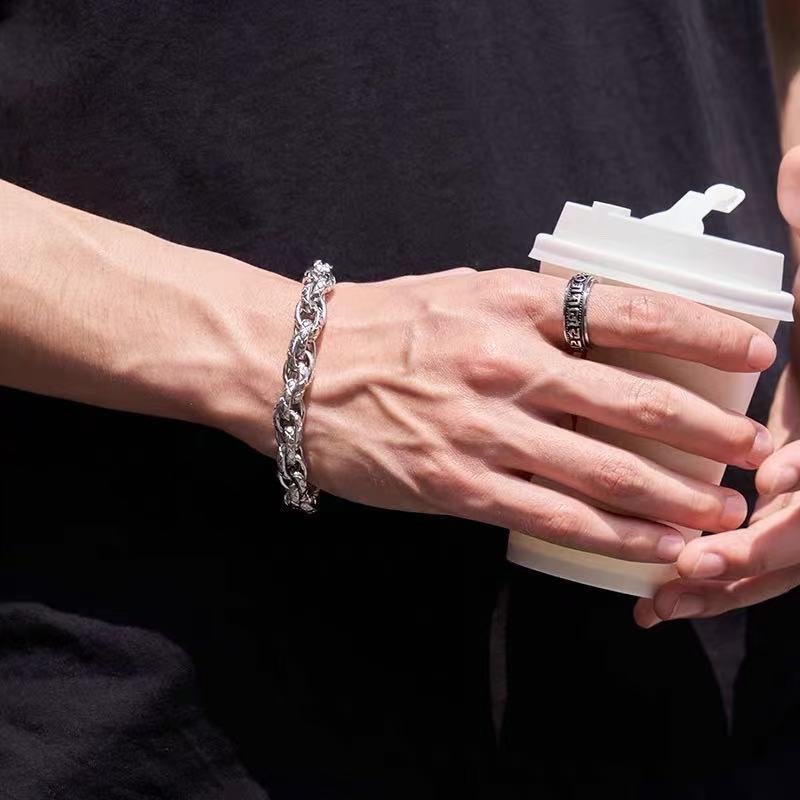 Planderful Jewelry Rhombus Twist Steel Bracelet