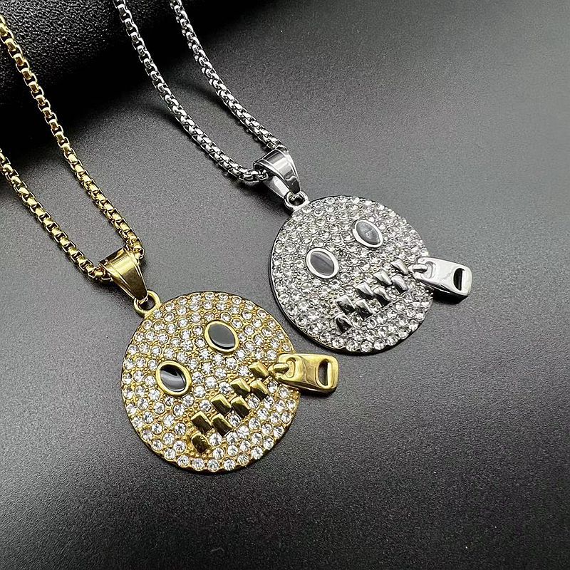 Rhinestone Necklace – Statement Hip Hop Pendant