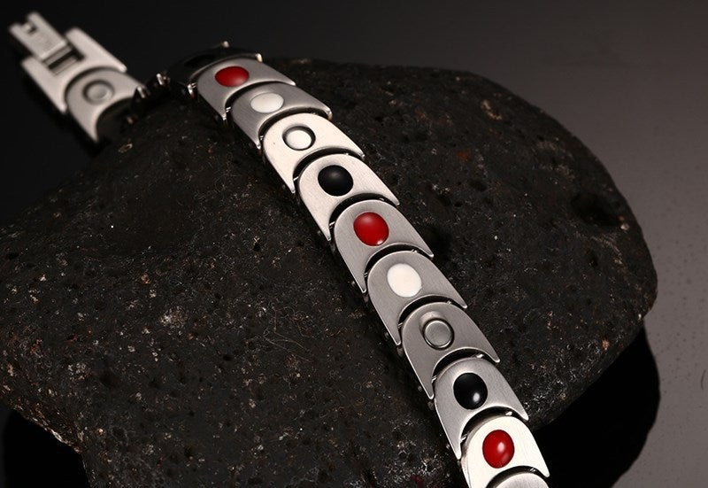 Cross-Border Jewelry Titanium Steel Gold Magnet Bracelet