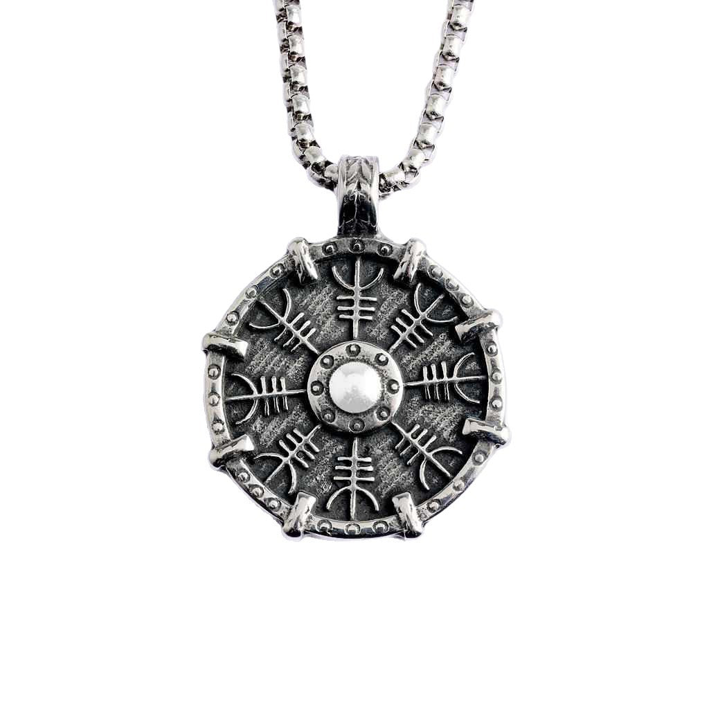 Viking Helmet Stainless Steel Pendant Necklace