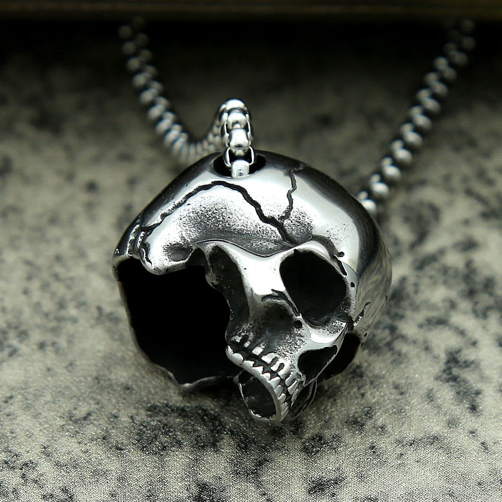 Punk Skull Stainless Steel Men's Pendant Necklace