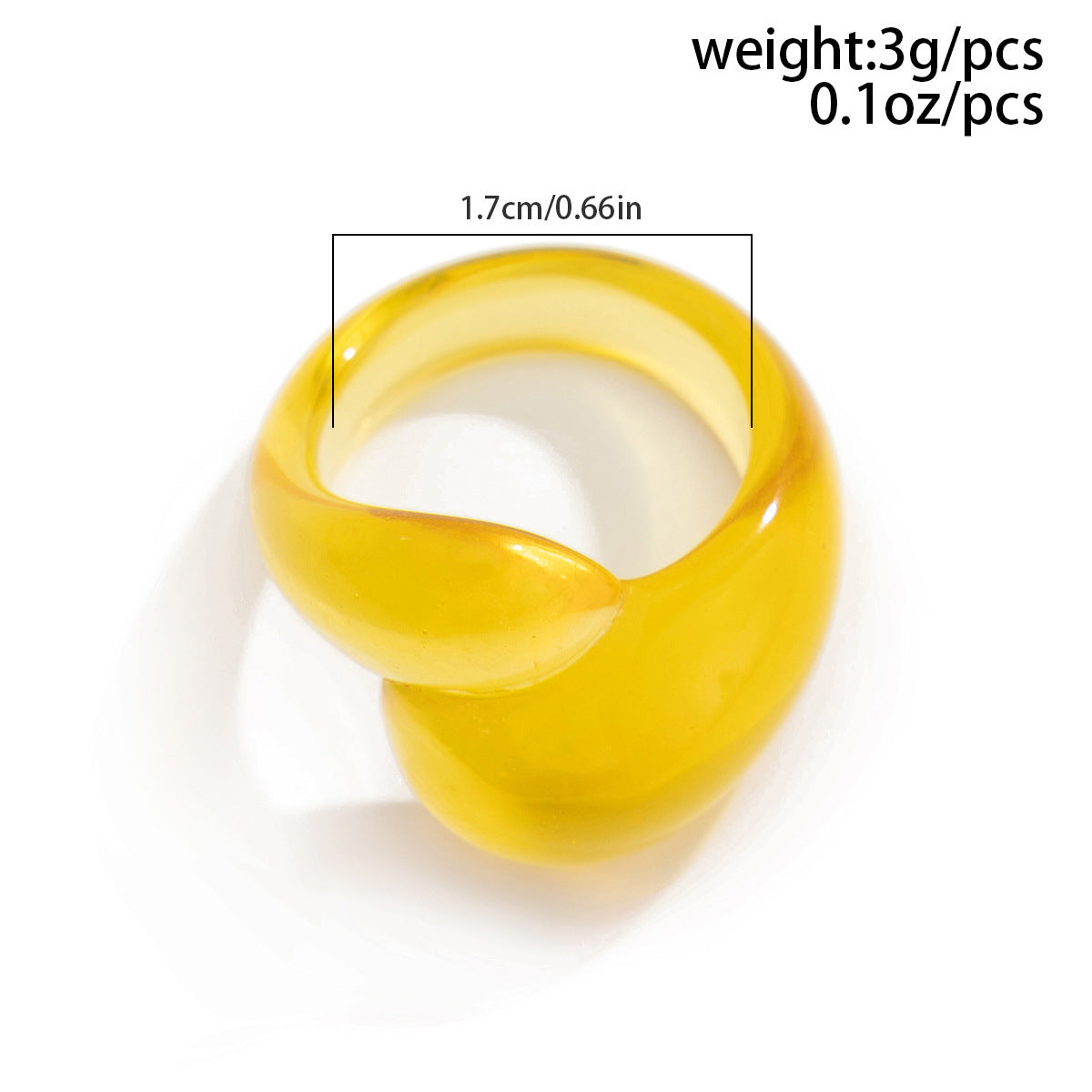 Planderful Water Drop Hug Ring Vienna Verve Transparent Geometric Statement Ring For Women