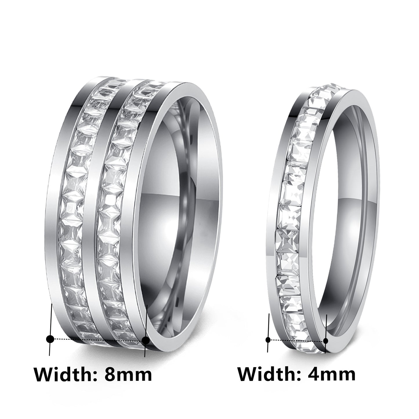 Planderful Everyday Genie Zircon Inlaid Gypsy Ring Stainless Steel Unisex Rose Gold Bold Statement
