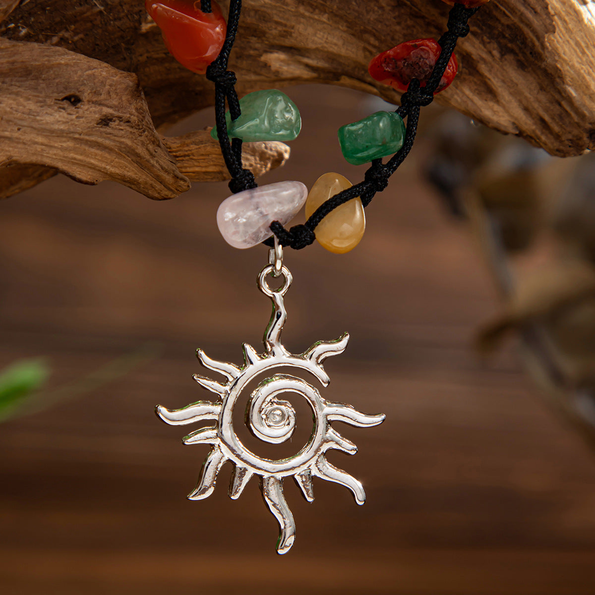 Planderful Vienna Verve Beaded Pendant Bracelet For Women Adjustable Pull Rope Statement Star Sun Charm