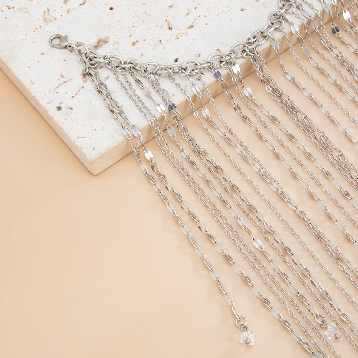Creative Court Style Long Fringed Bracelet Geometric Exaggerated Chain Decorative