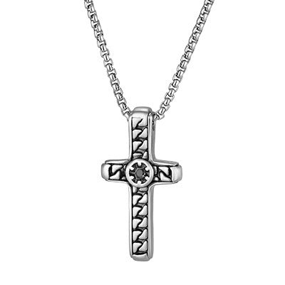 Stainless Steel Cross Pendant – Religious Style Daily Cool Hip Hop Necklace