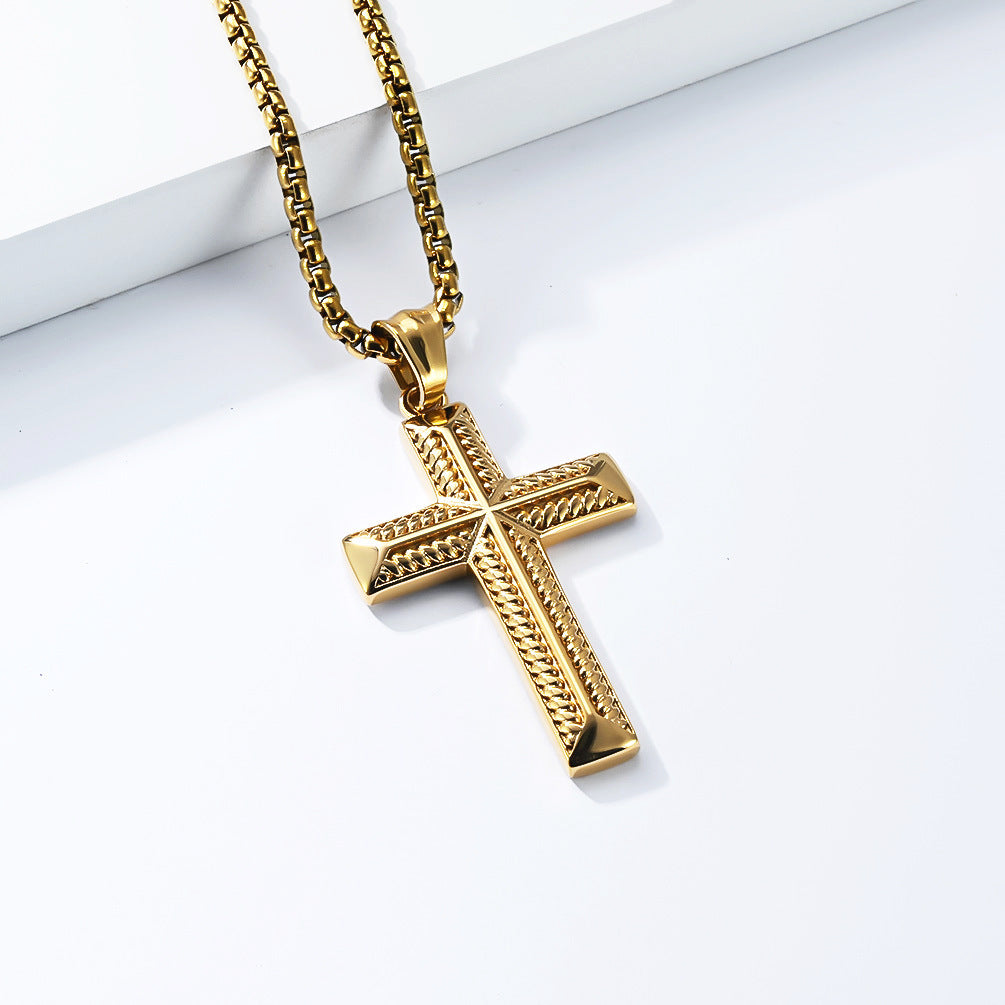 Stainless Steel Cross Necklace For Men Planderful Bold Hip Hop Pendant Jewelry Everyday Wear