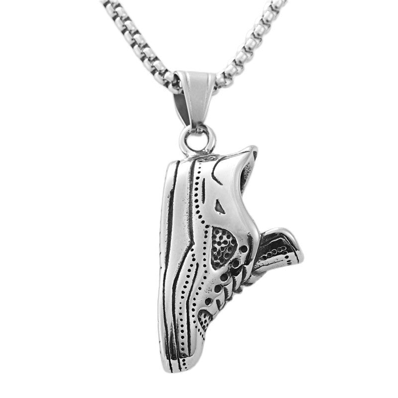 Personalized Punk Titanium Steel Sports Pendant Necklace for Men - Retro Trendy Fitness Jewelry