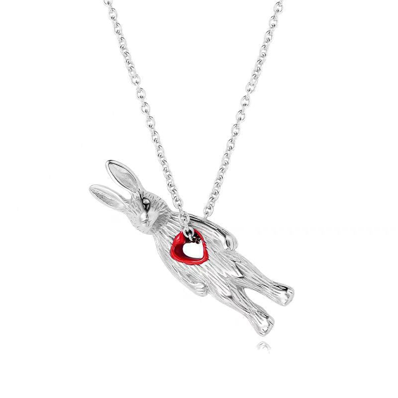 Planderful Jewelry Rabbit Pendant Necklace Titanium Steel For Men And Women Everyday Luxury Accessory