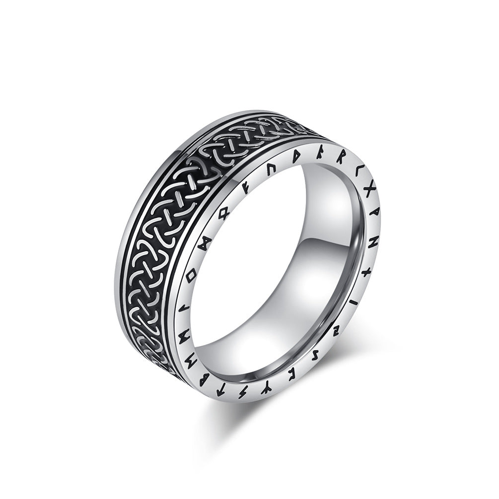 Steel Ring – Vintage Nordic Viking Celtic Knot