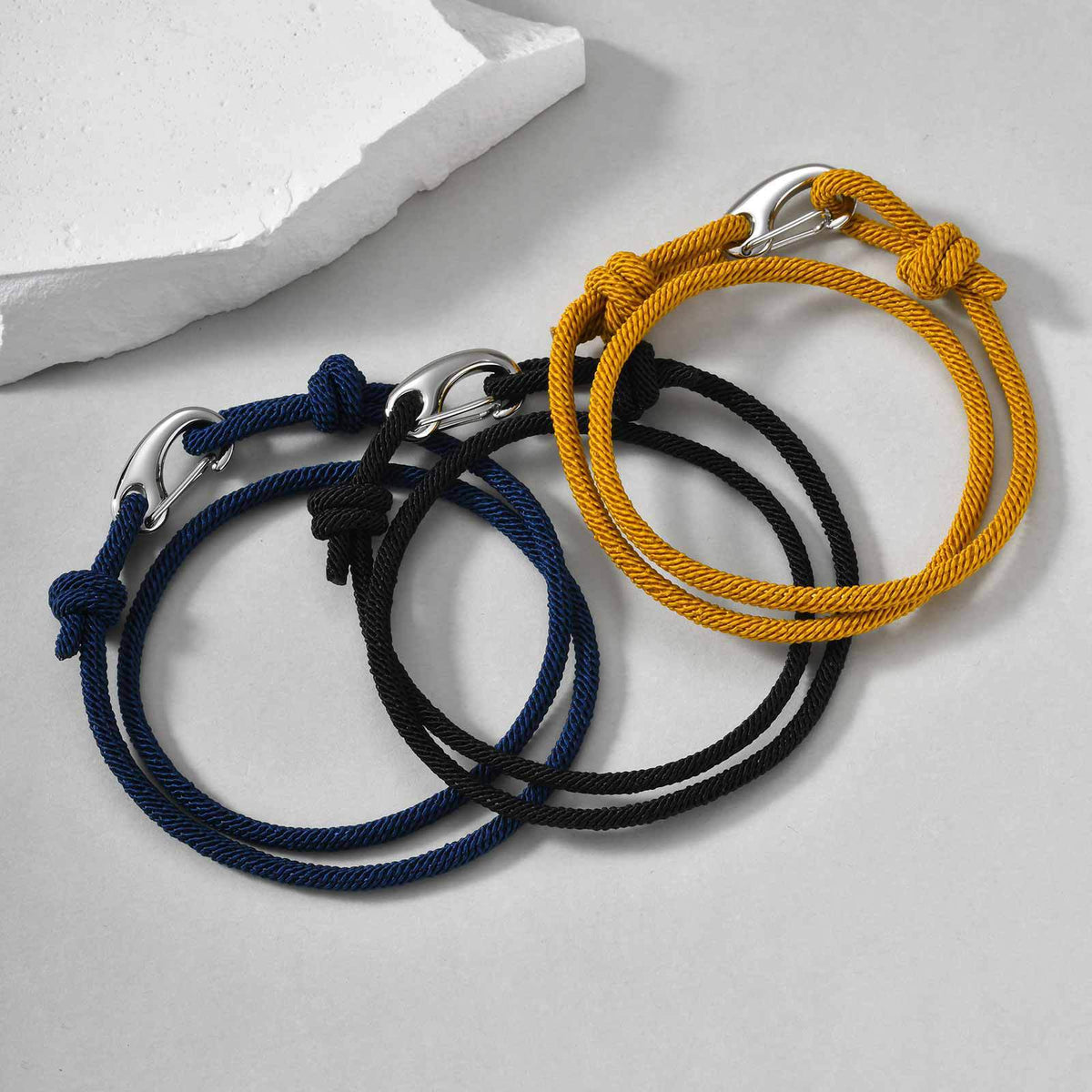 Minimalist Black Stainless Steel Bracelet for Men