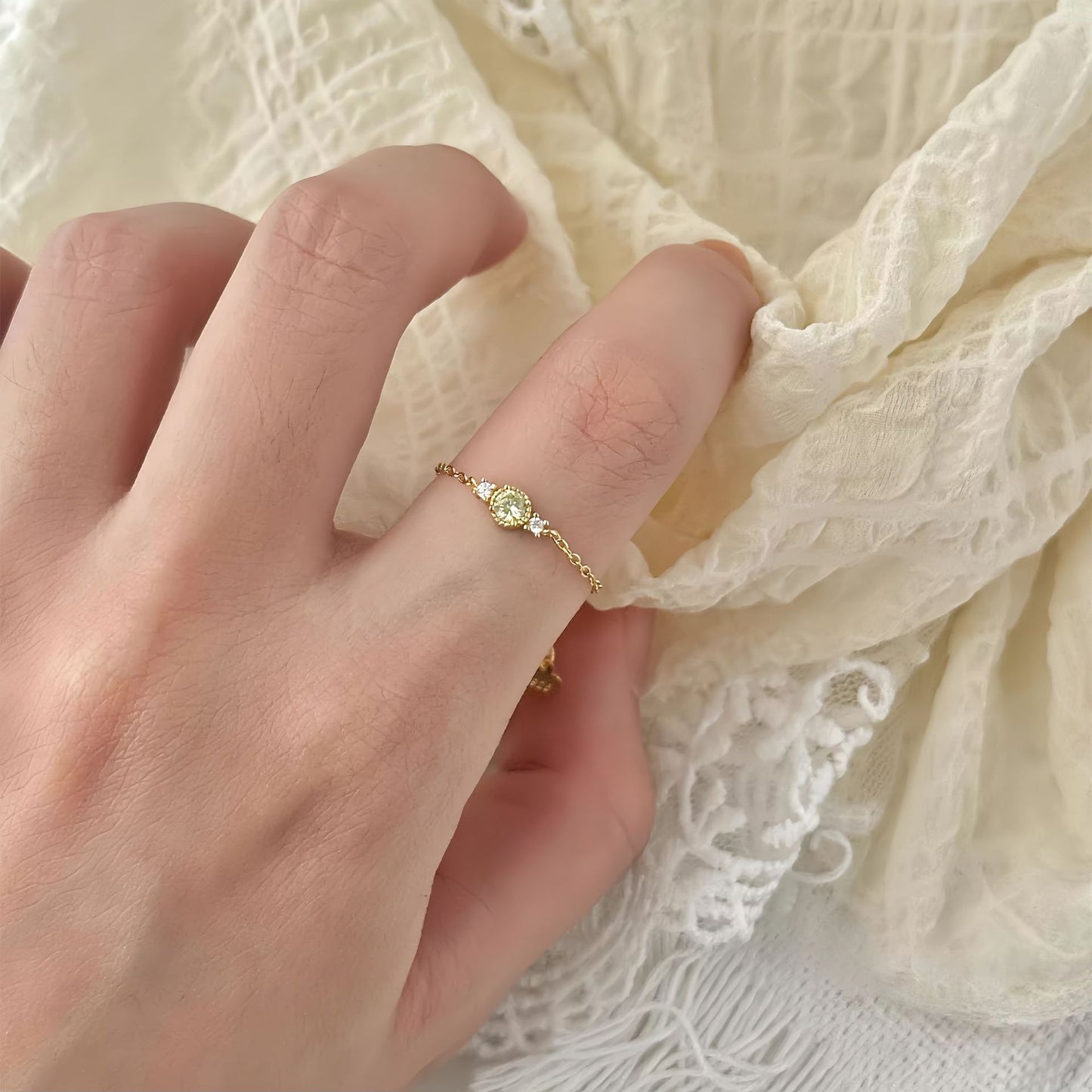 New 925 Sterling Silver Chain Pull Ring Women's Luxury Design