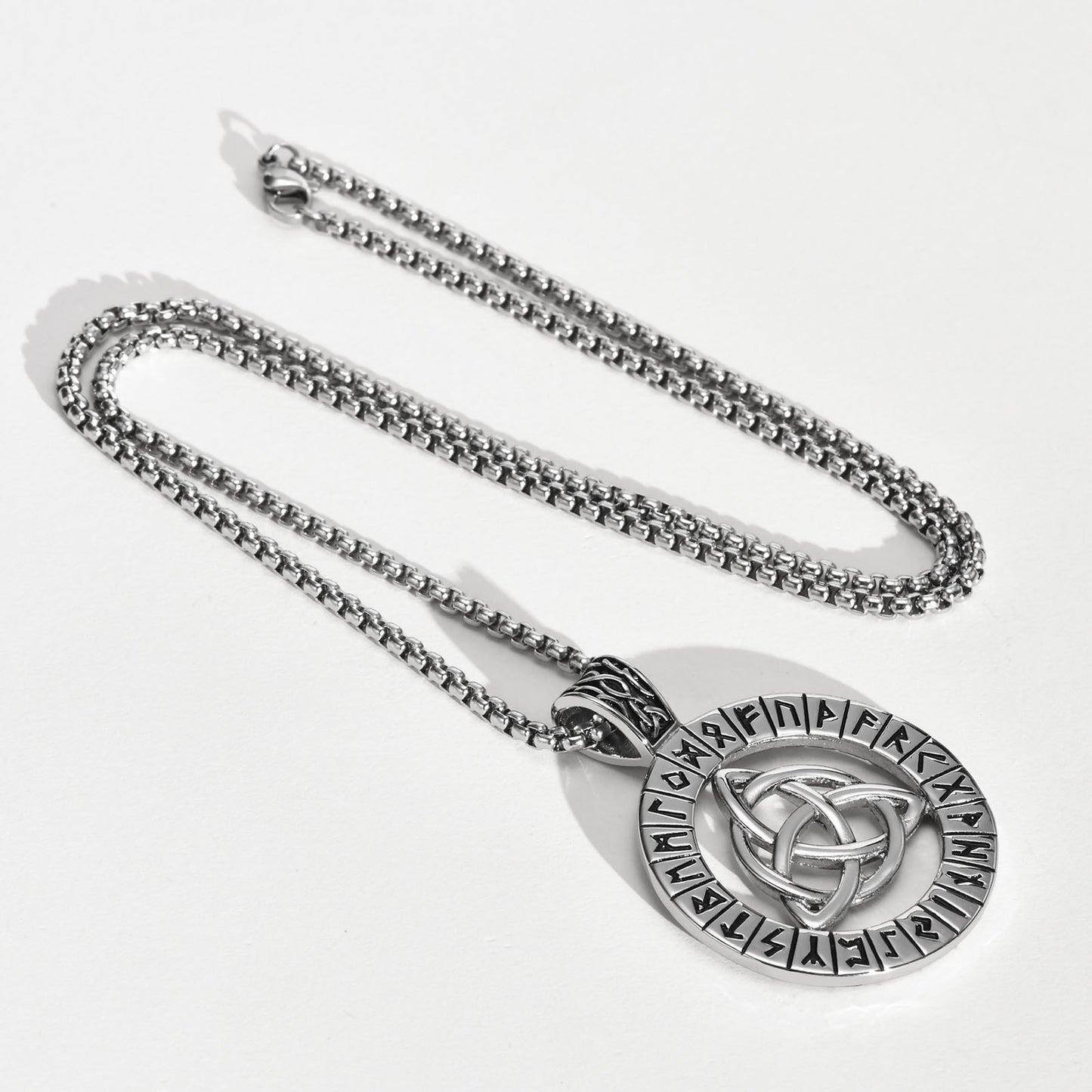 Titanium Steel Fashion Pendant Stainless Steel Viking Luenwen Celtic Knot Pendant Black Men's for Men