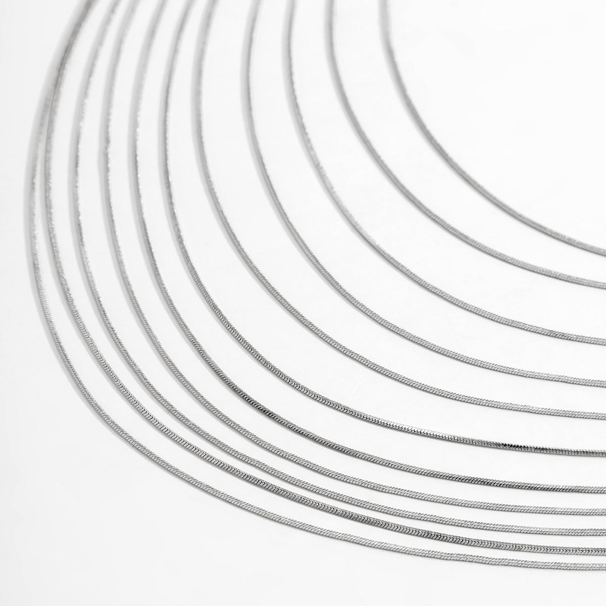 European and American Multi-Layer Snake Bone Chain Necklace