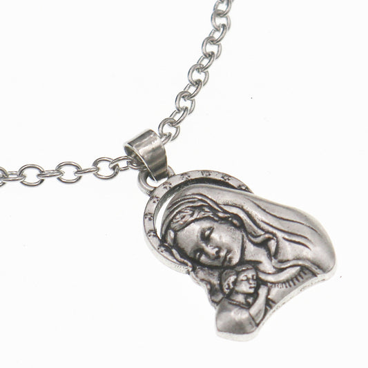Celestial Madonna Pendant - Unique Norse Legacy Necklace for Men