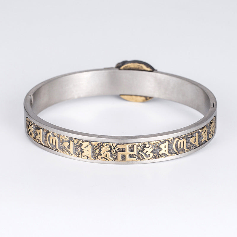 Steel Bracelet - Elegant Zodiac Saints Mantra Design For Everyday Wear Perfect Gift Idea