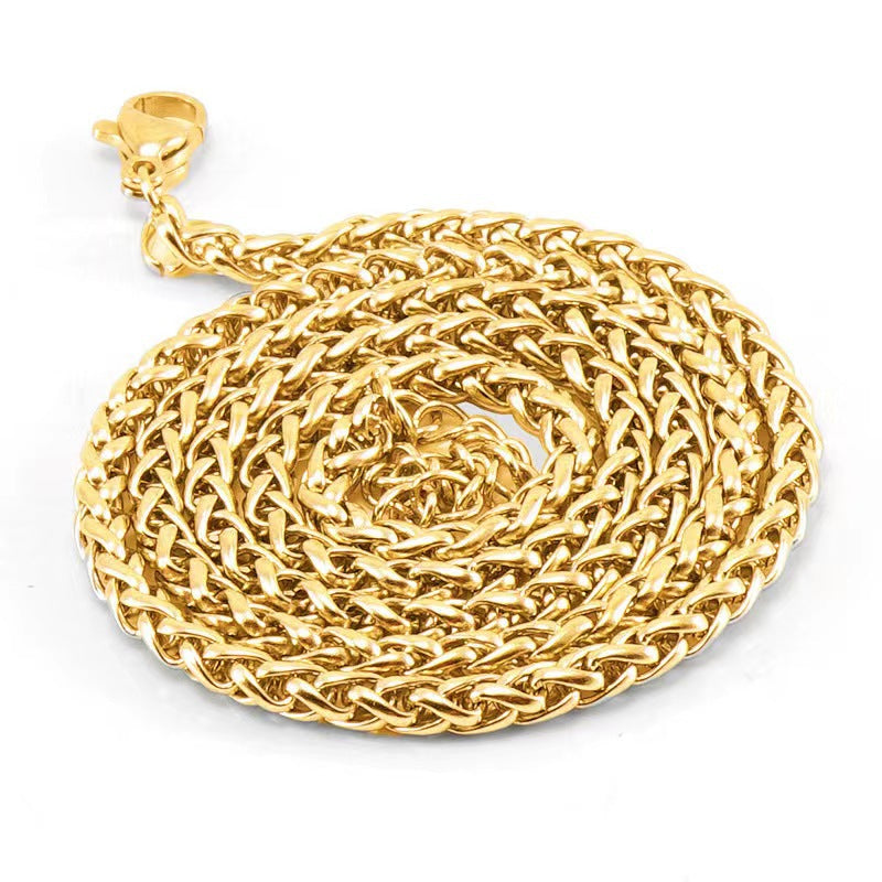 Keel Flower Stainless Steel Pendant Necklace